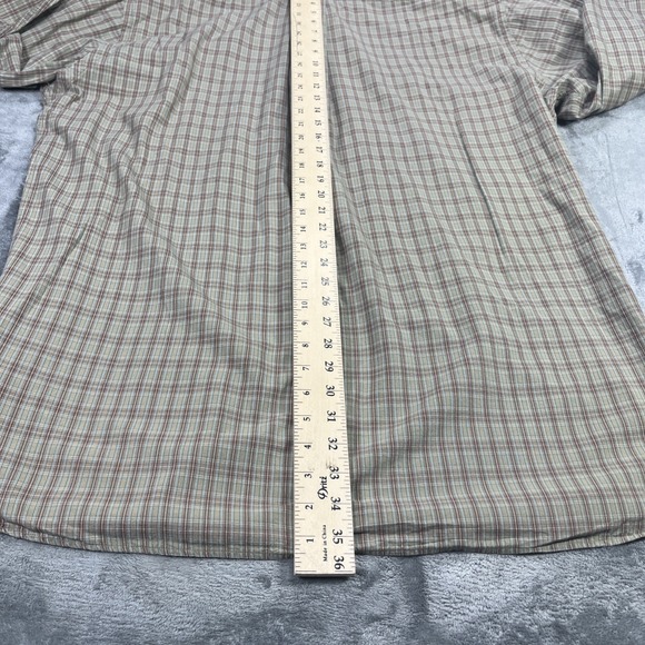 Ralph Lauren Shirt Mens XLT Brown Gingham Cotton Button Down Long Sleeve Plaid - Picture 6 of 8